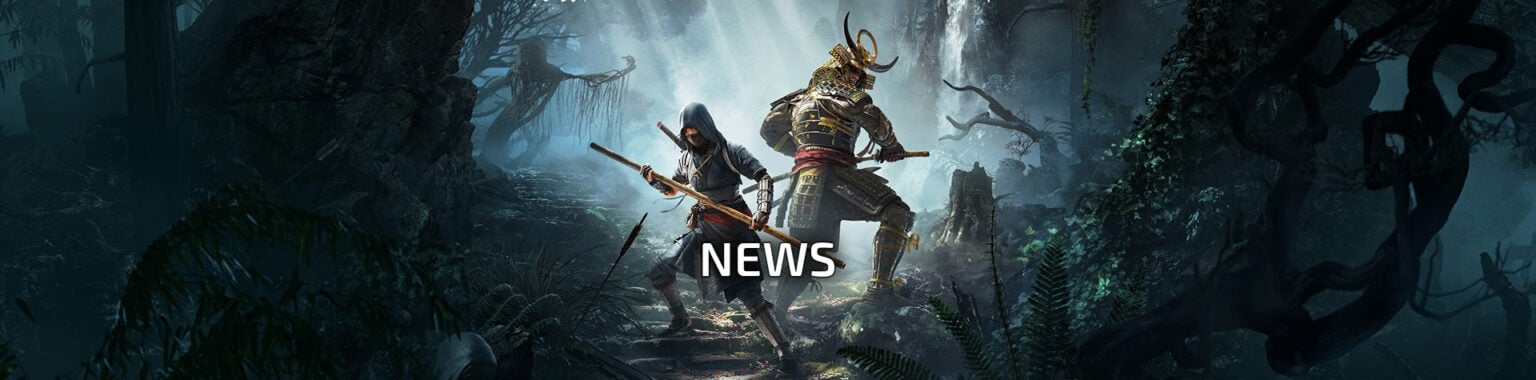 Assassin's Creed Shadows news and updates, highlighting the game's logo and tagline