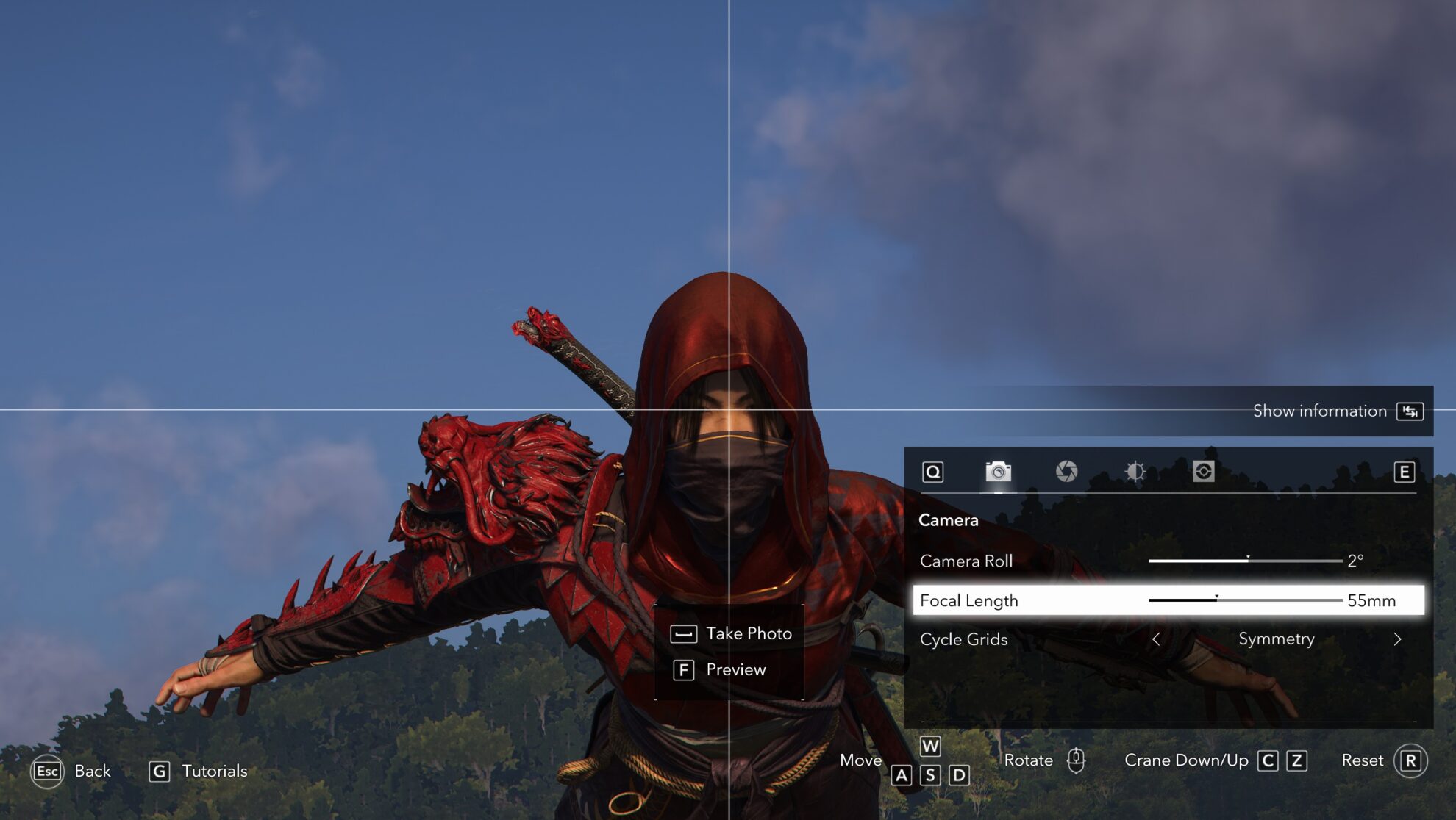 Assassin's Creed Shadows photo mode camera menu 2