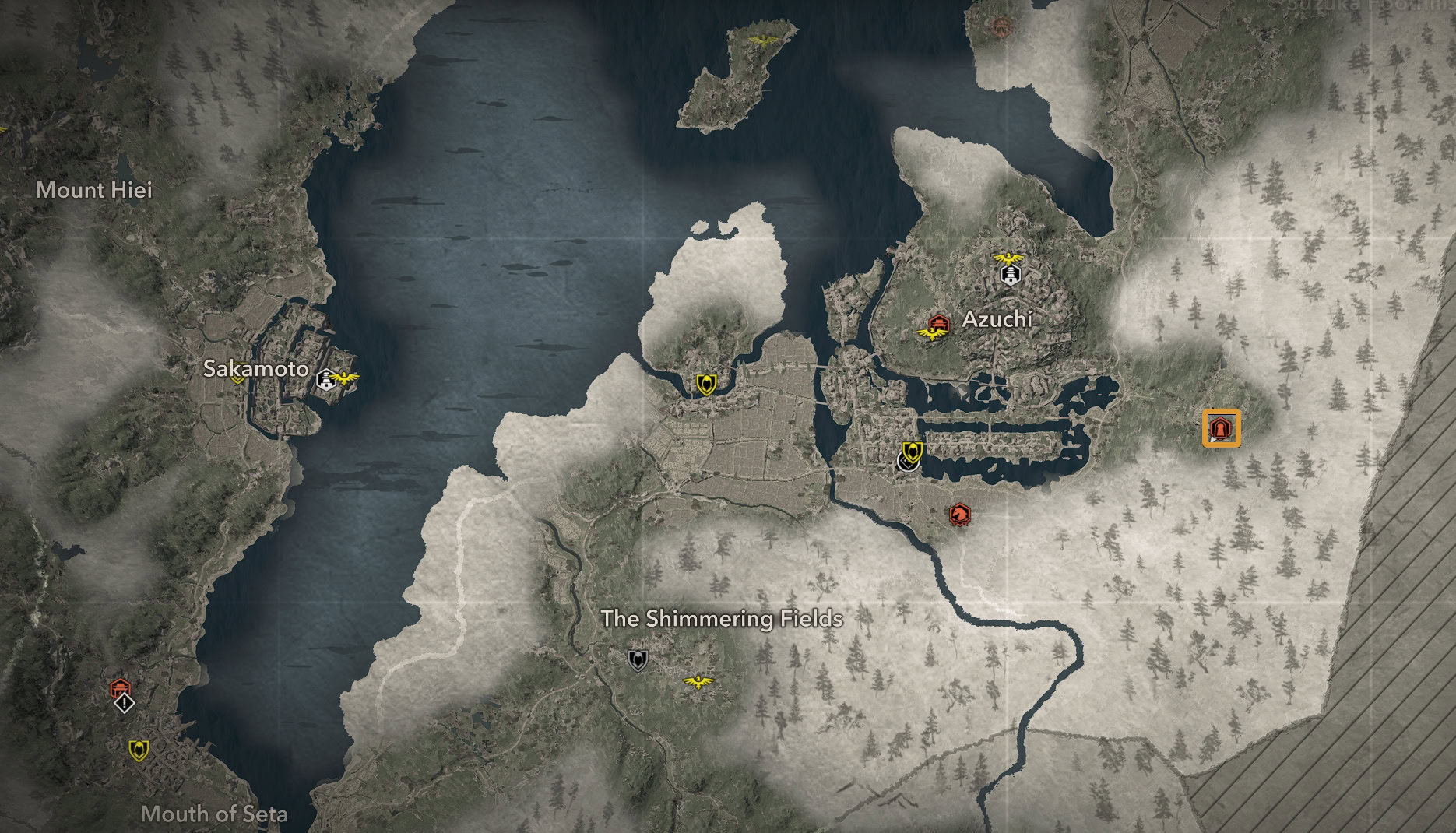Azuchi Hyotanyama Kofun Entrance Map