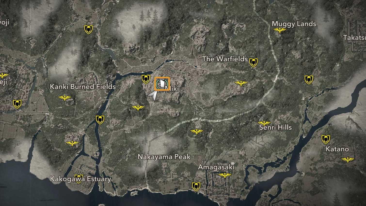 Bessho Clan Kamon Location Map