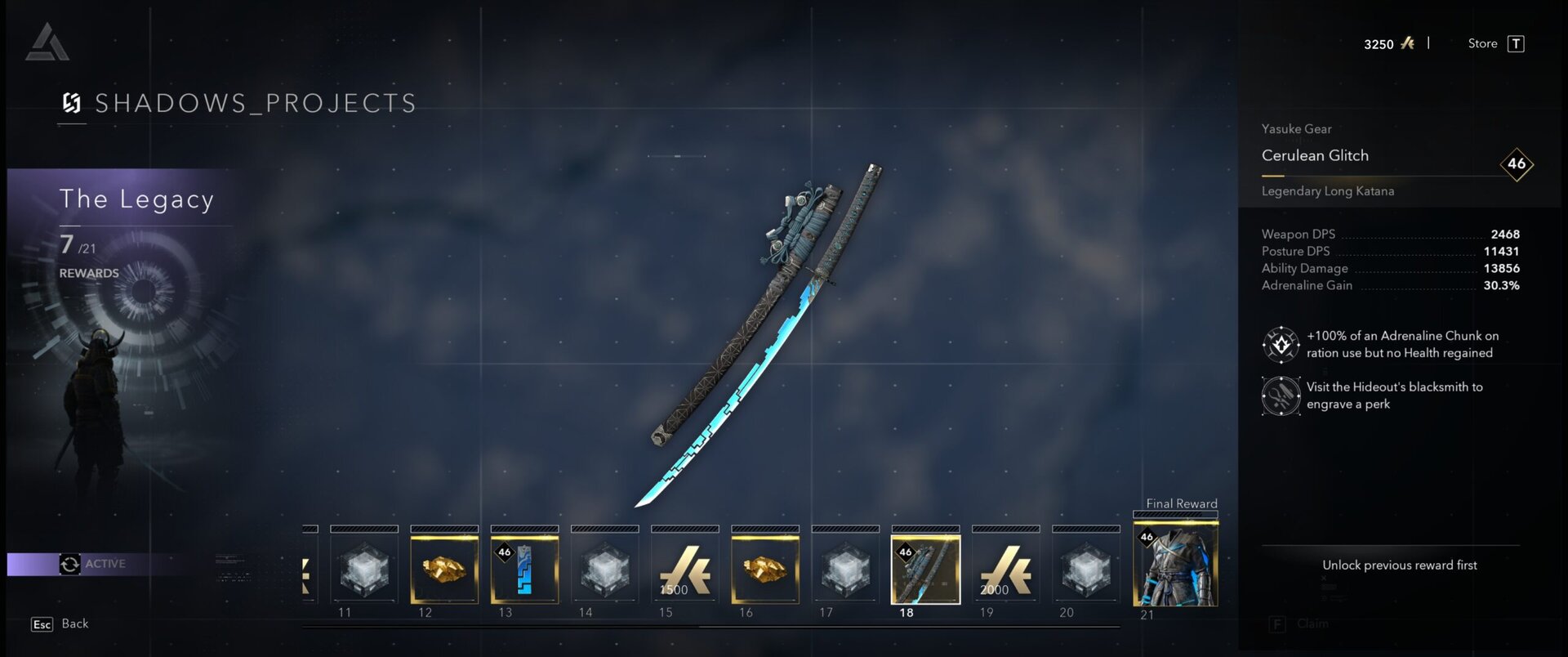 Cerulean Glitch Stats