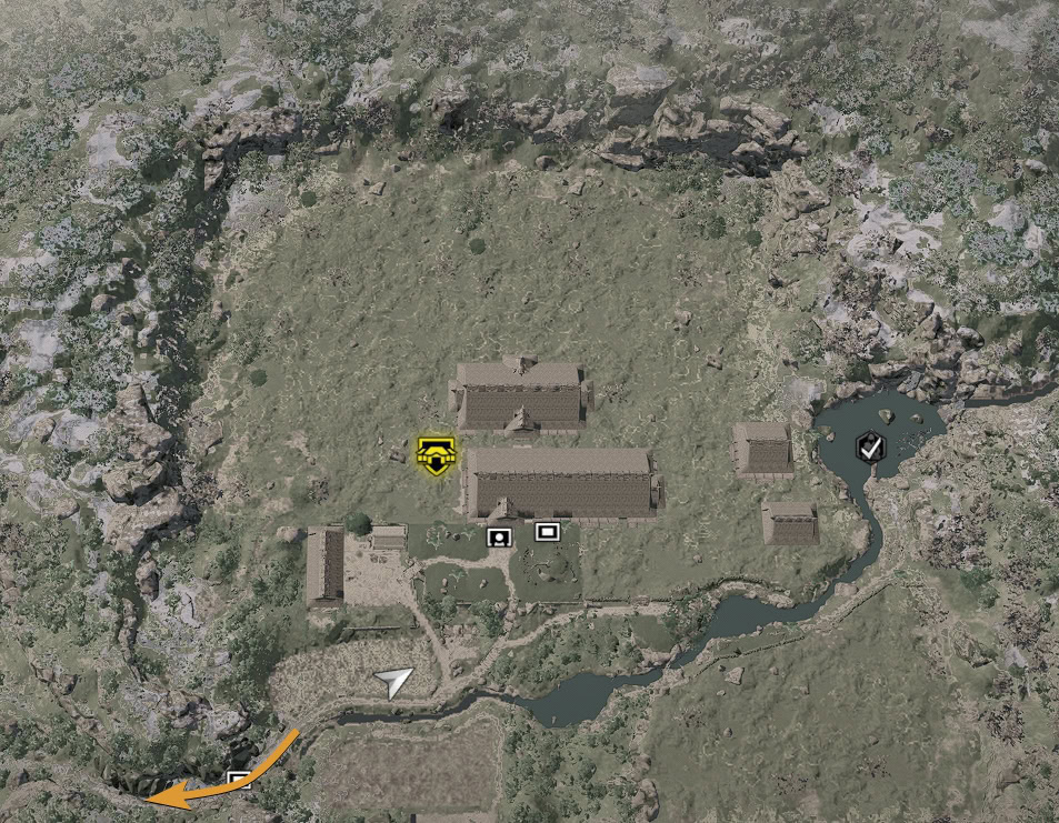 Close view of the map of the Hideout