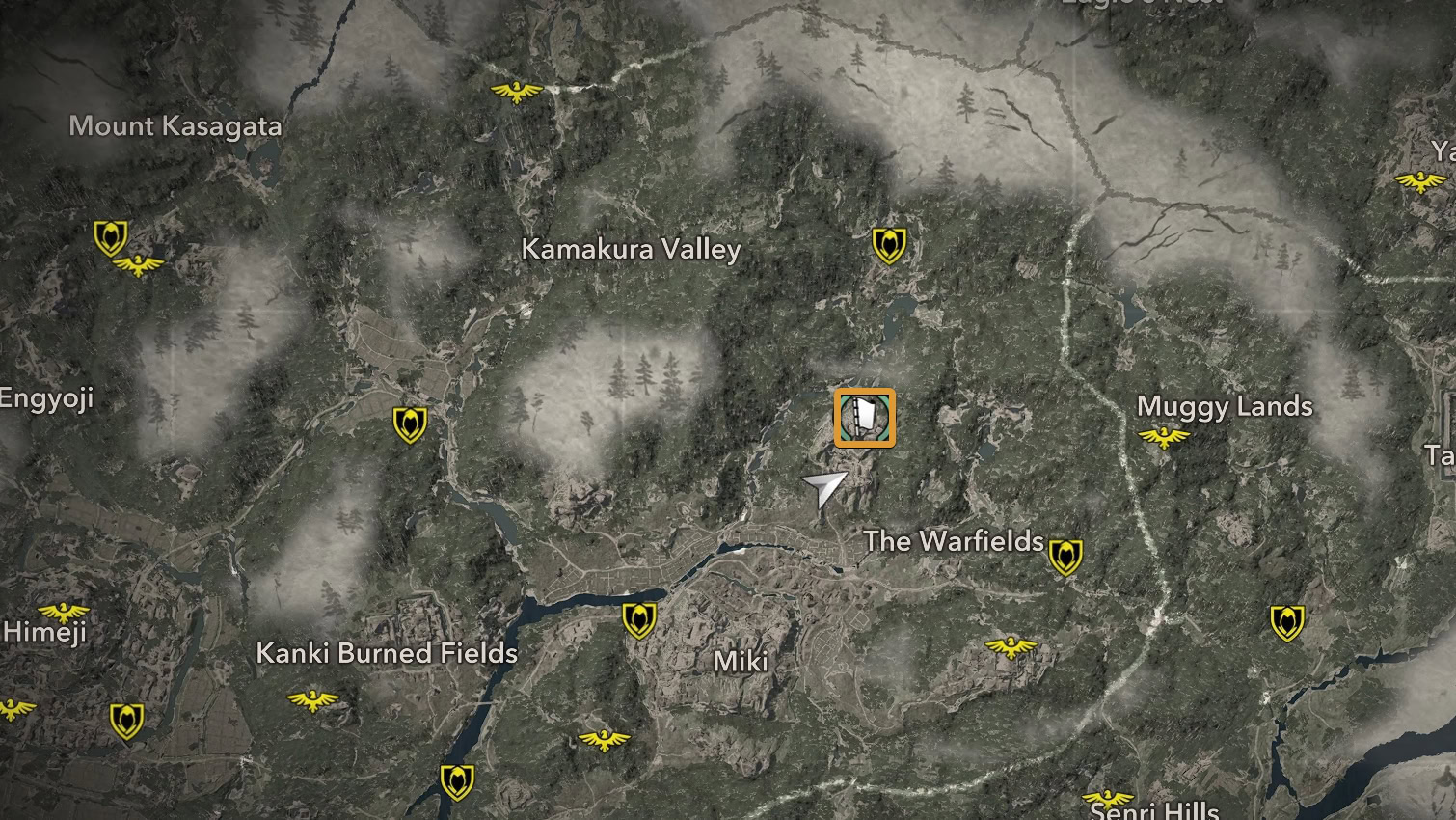 Hashiba Clan Kamon Location Map