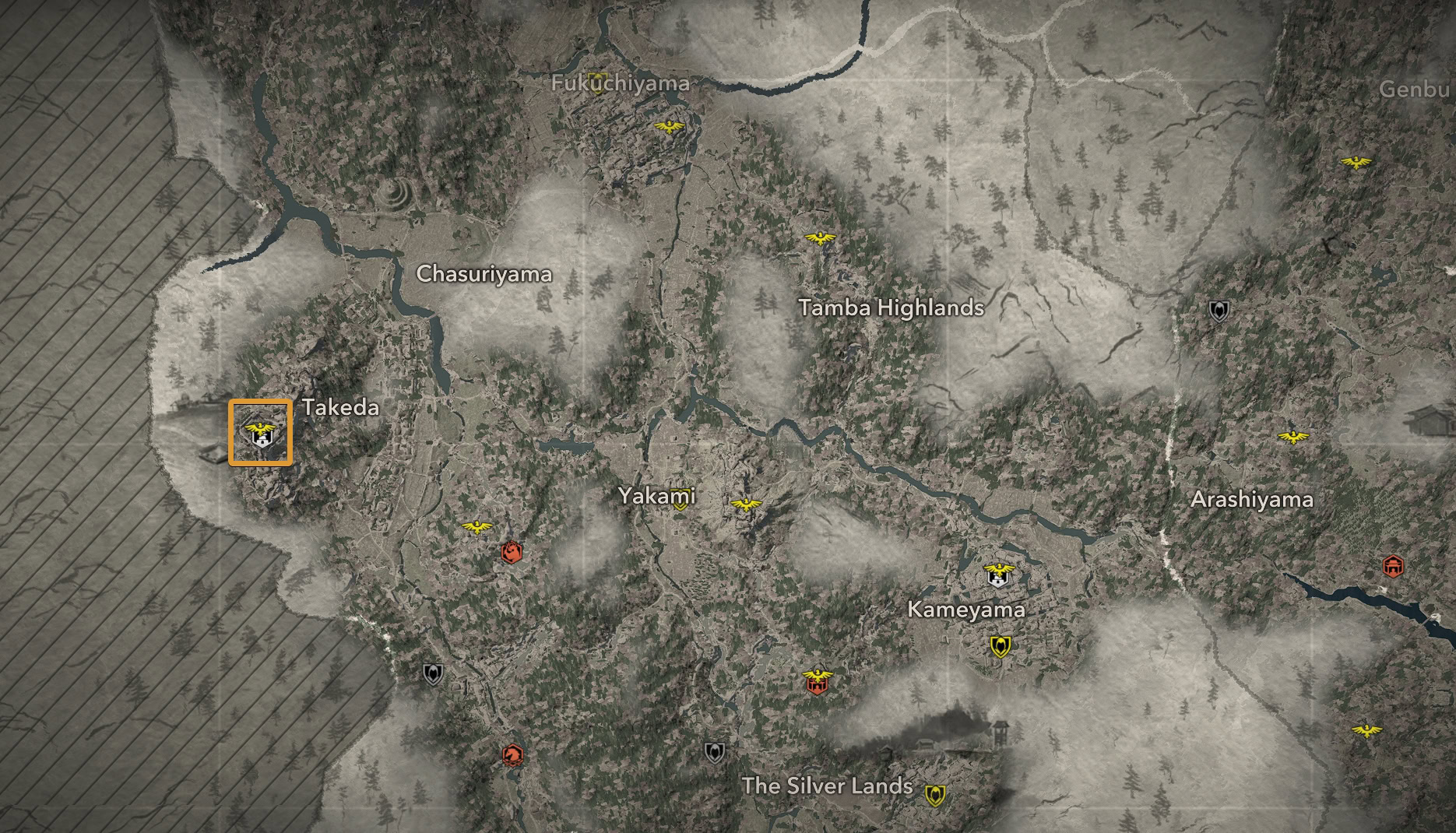 Hidden Servant Hat - Takeda Castle Map