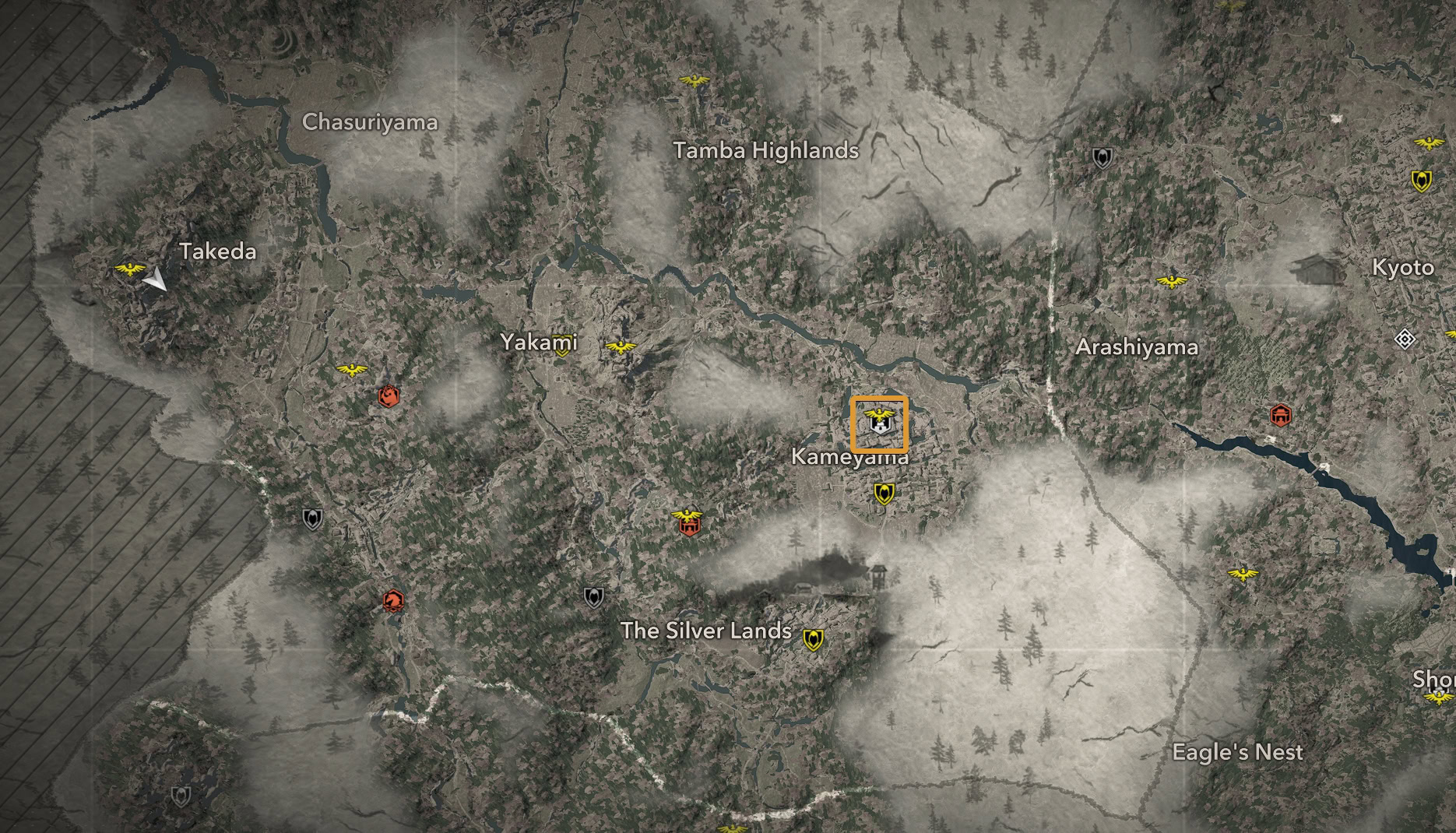 Hidden Servant Kosode - Kameyama Castle Map