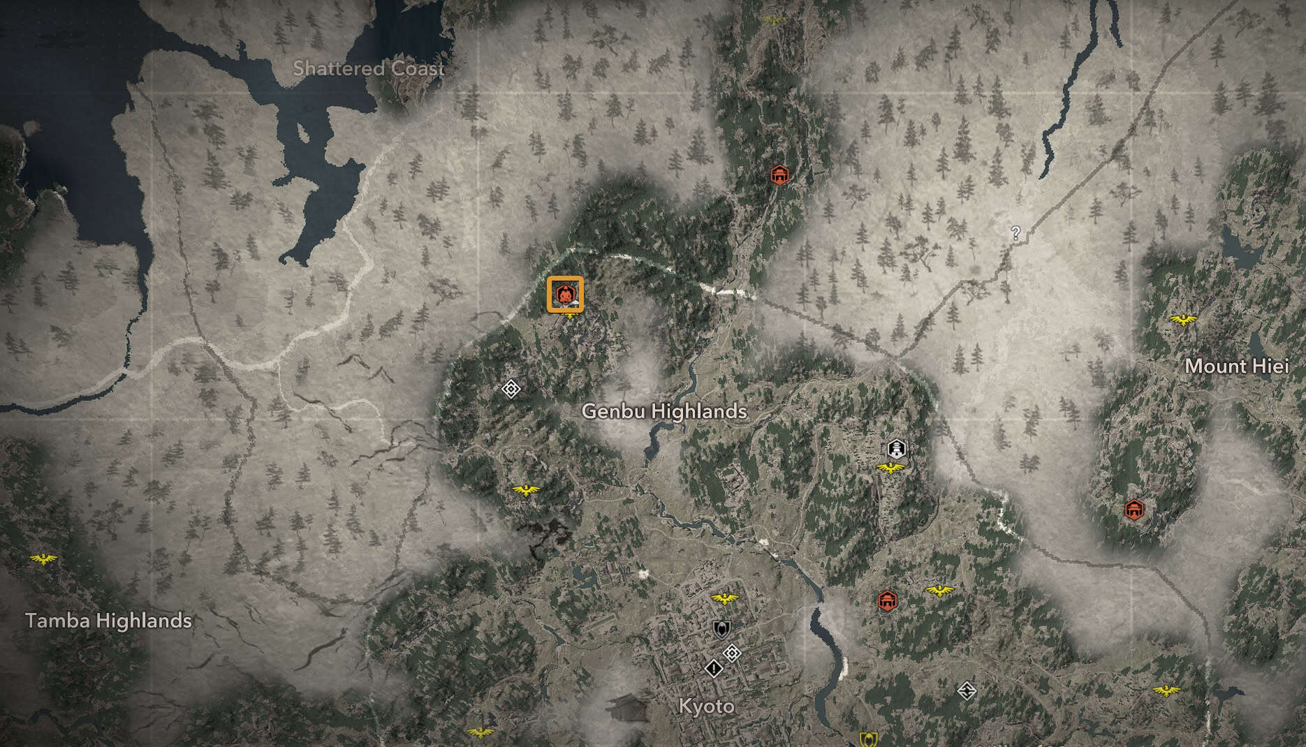Kuramadera Temple Kuji-kiri Map