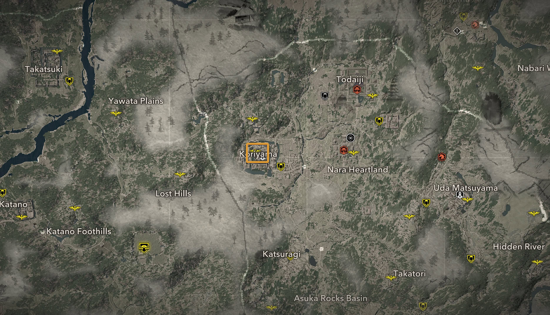 Legendary Onna-musha Headband - Koriyama Castle Map