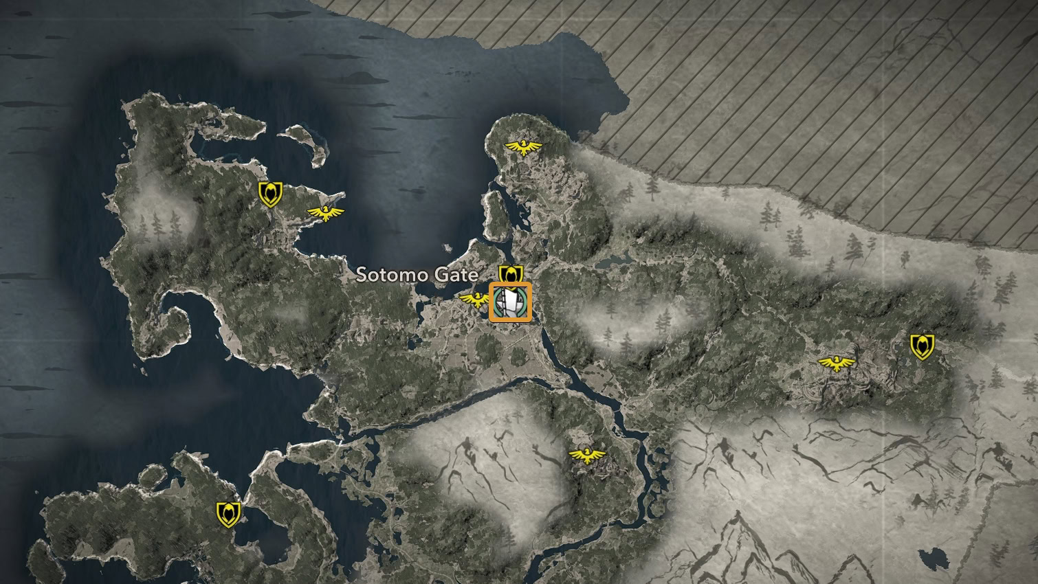 Niwa Clan Kamon Location Map