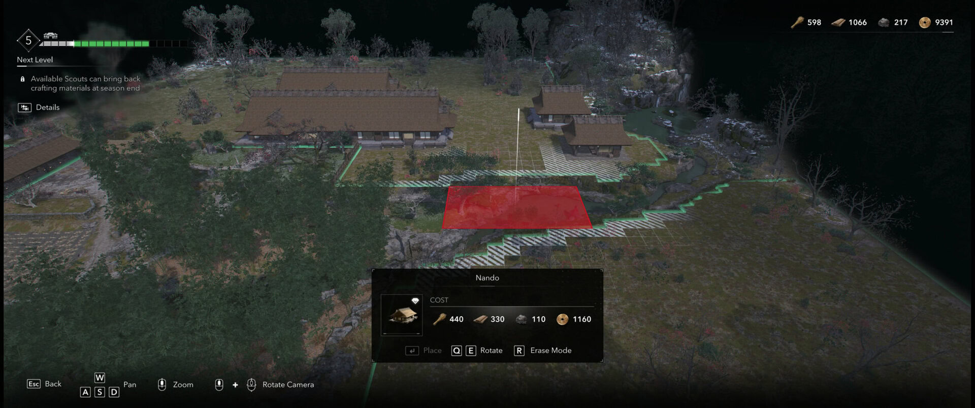Not allowed to place a building here