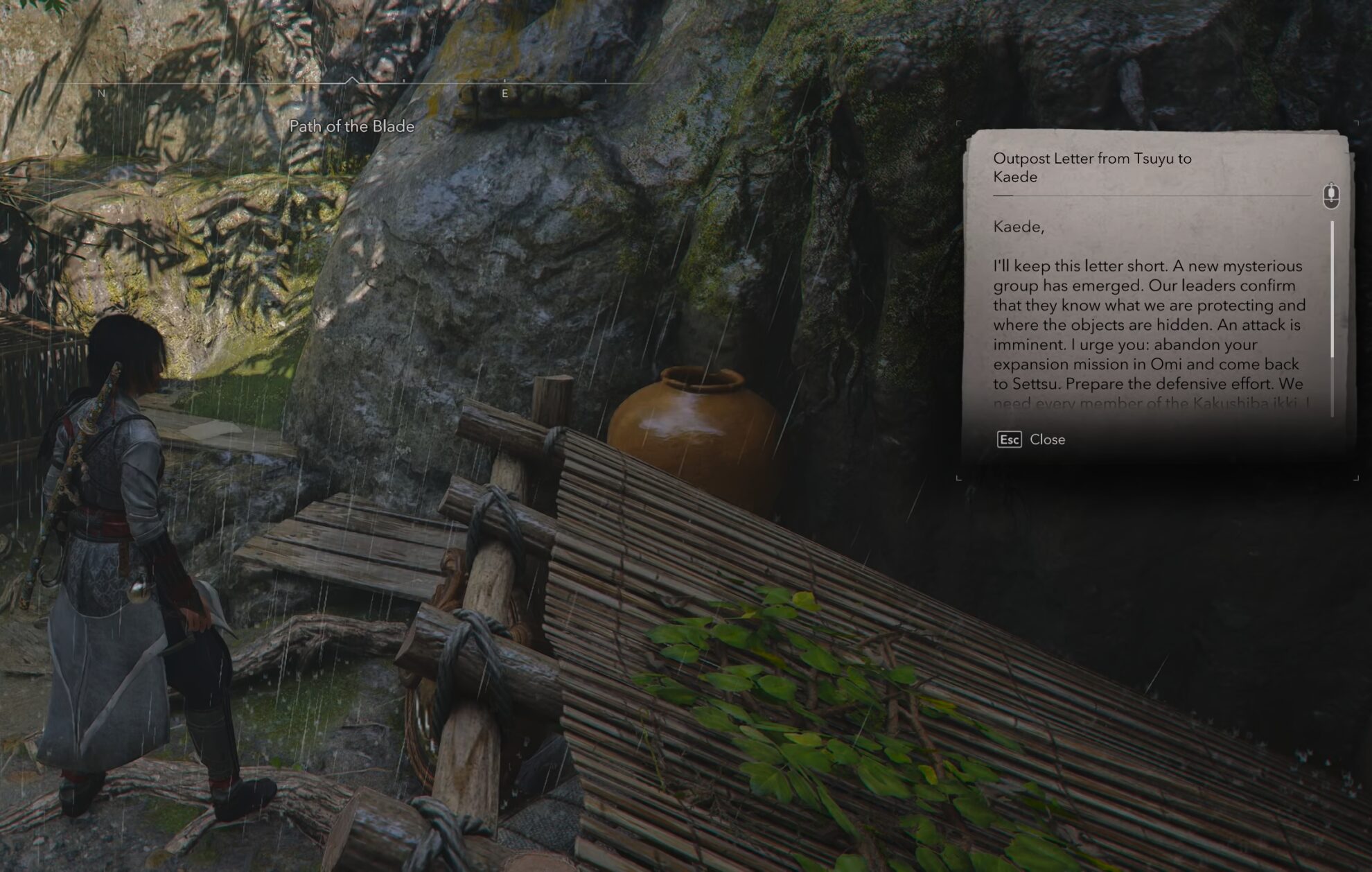 Omi Assassin Outpost letter