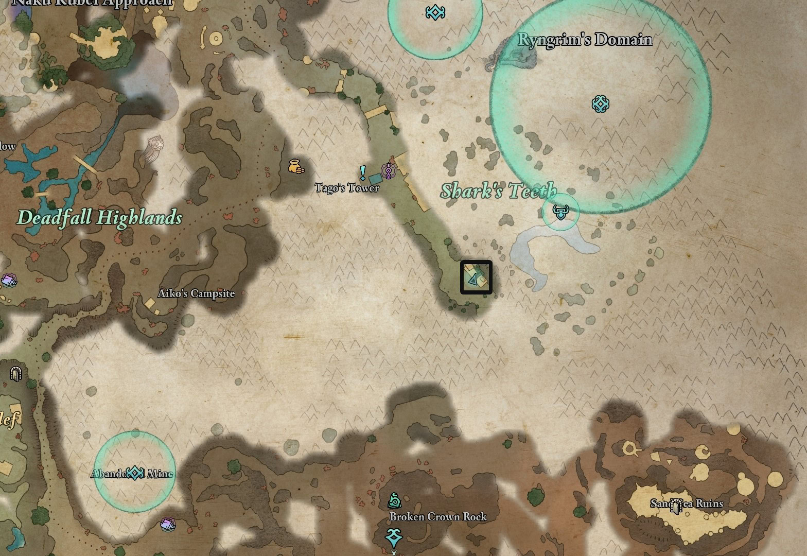 Sands' Shroud Map