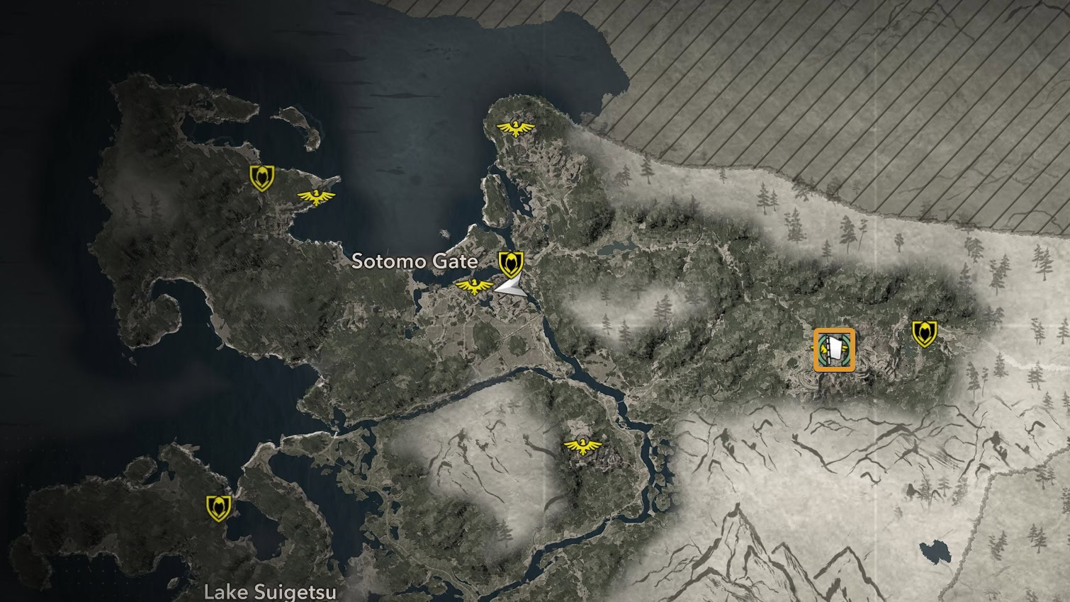 Shibita Clan Kamon Location Map