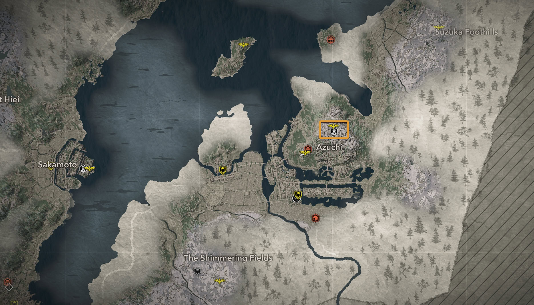 Ship Captain's Mask - Azuchi Castle Map