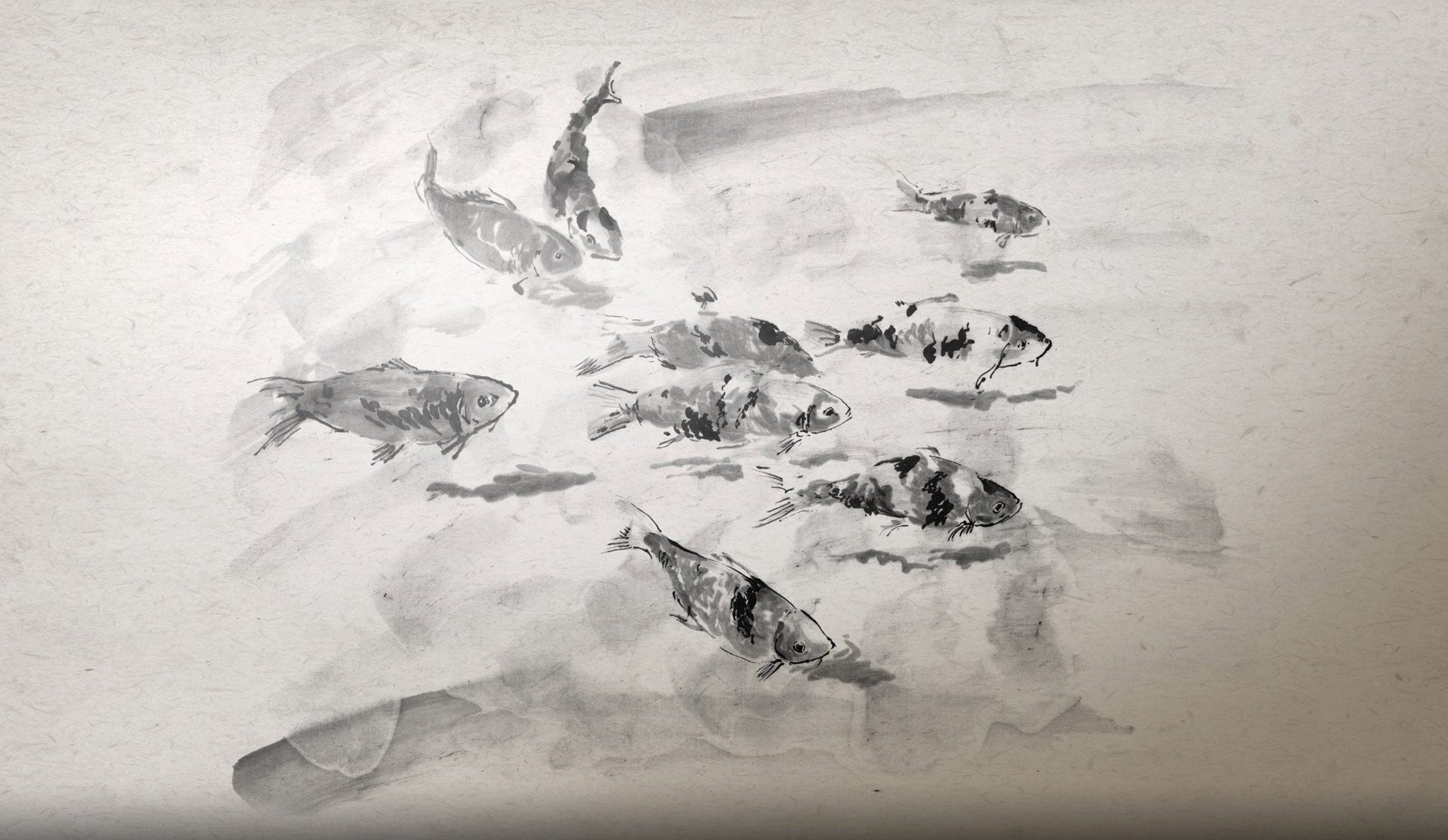Sumi-e Koi