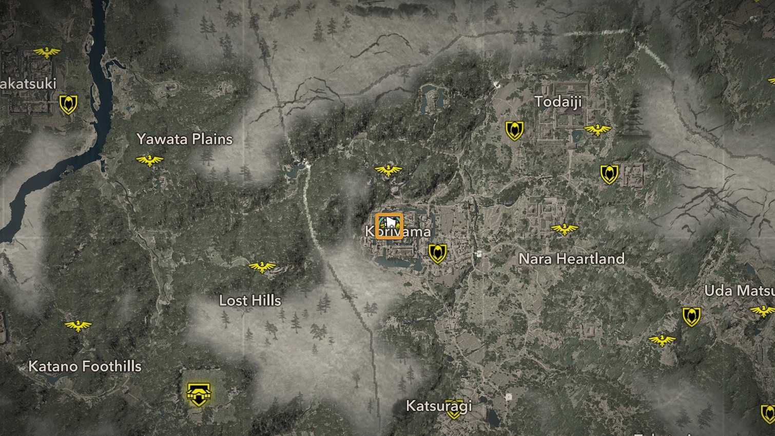 Tsutsui Clan Kamon Location Map
