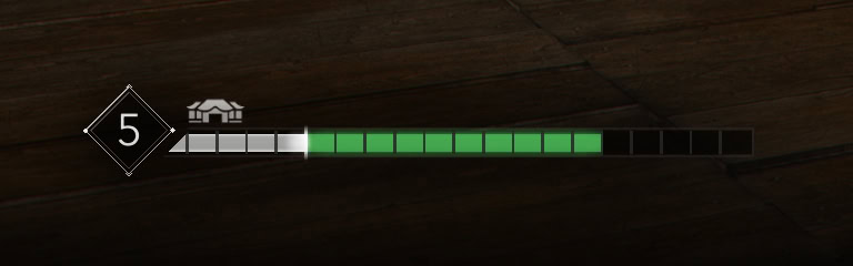 Visualization of how much a new building will add to the Hideout's Level