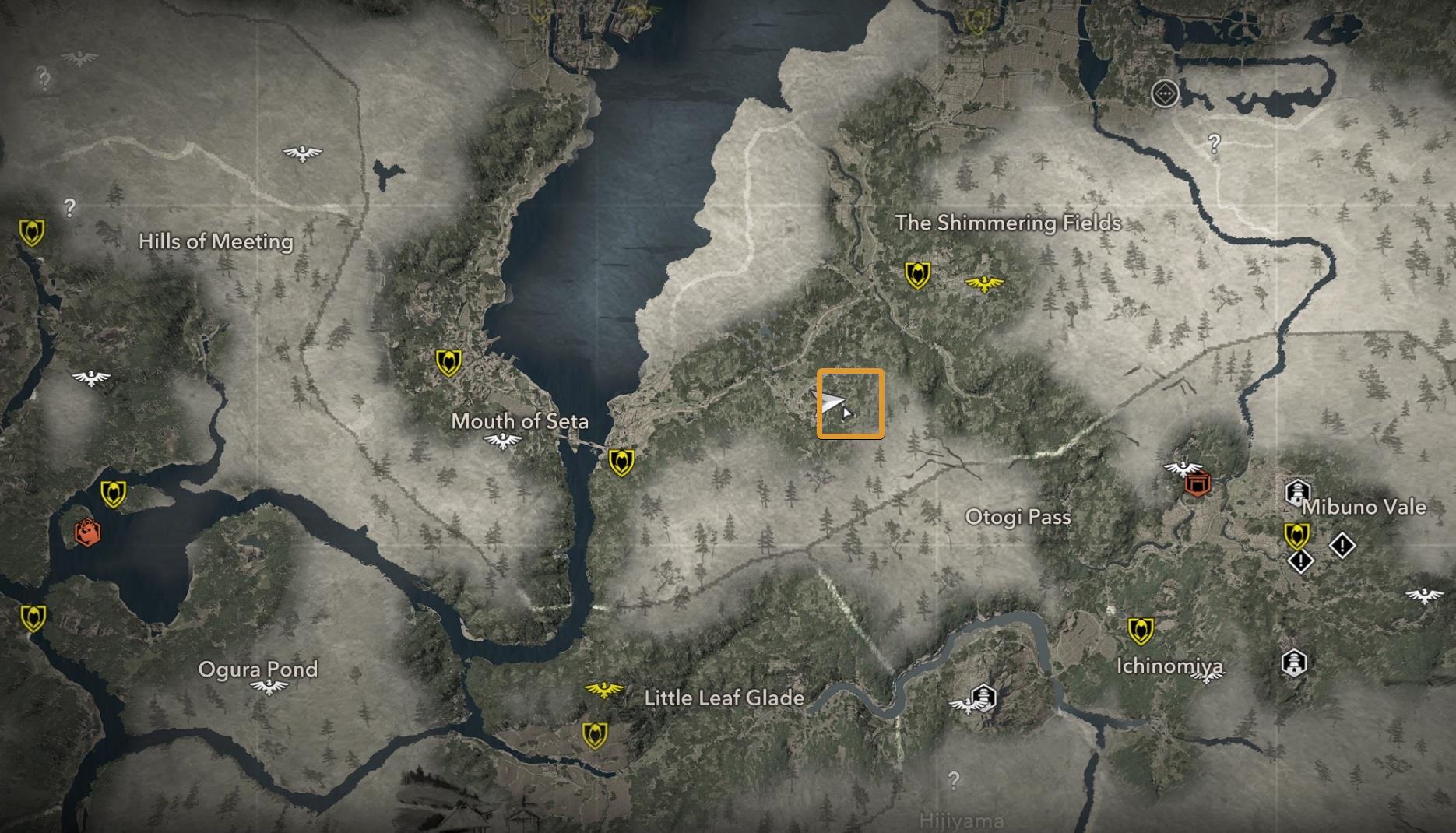 White Tanuki map