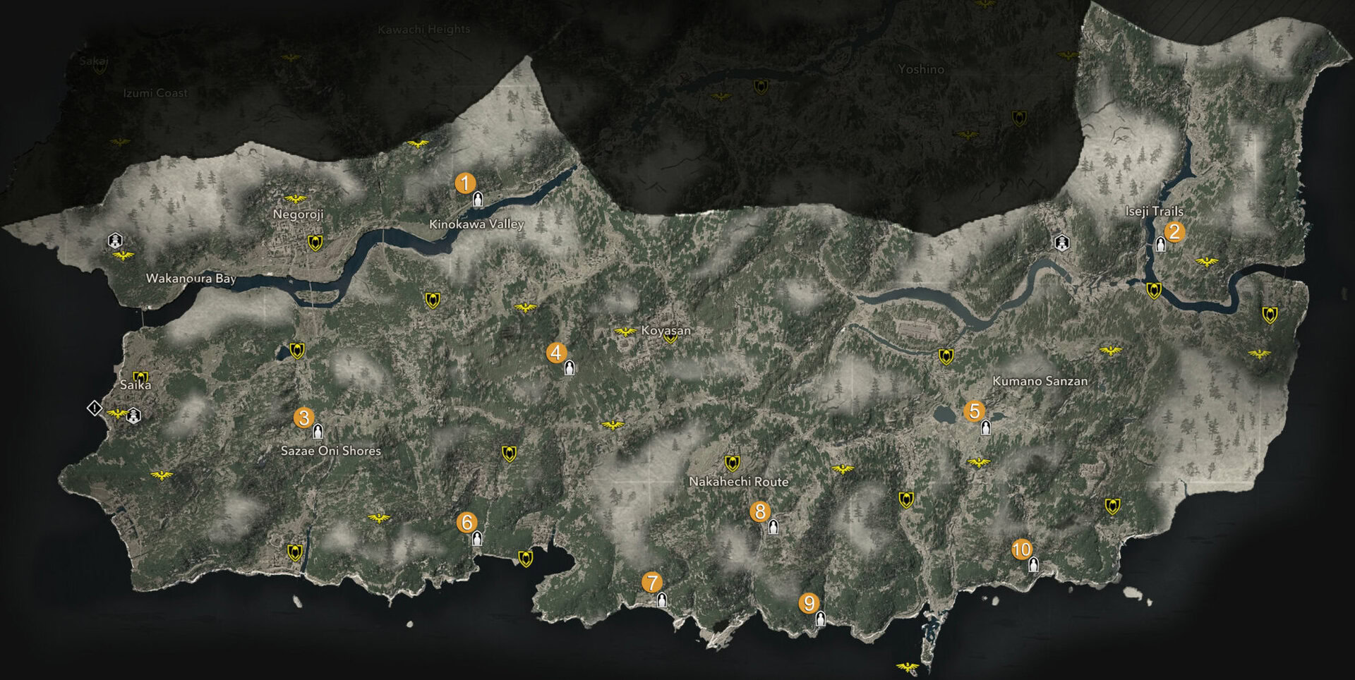 Kii Jizo Locations