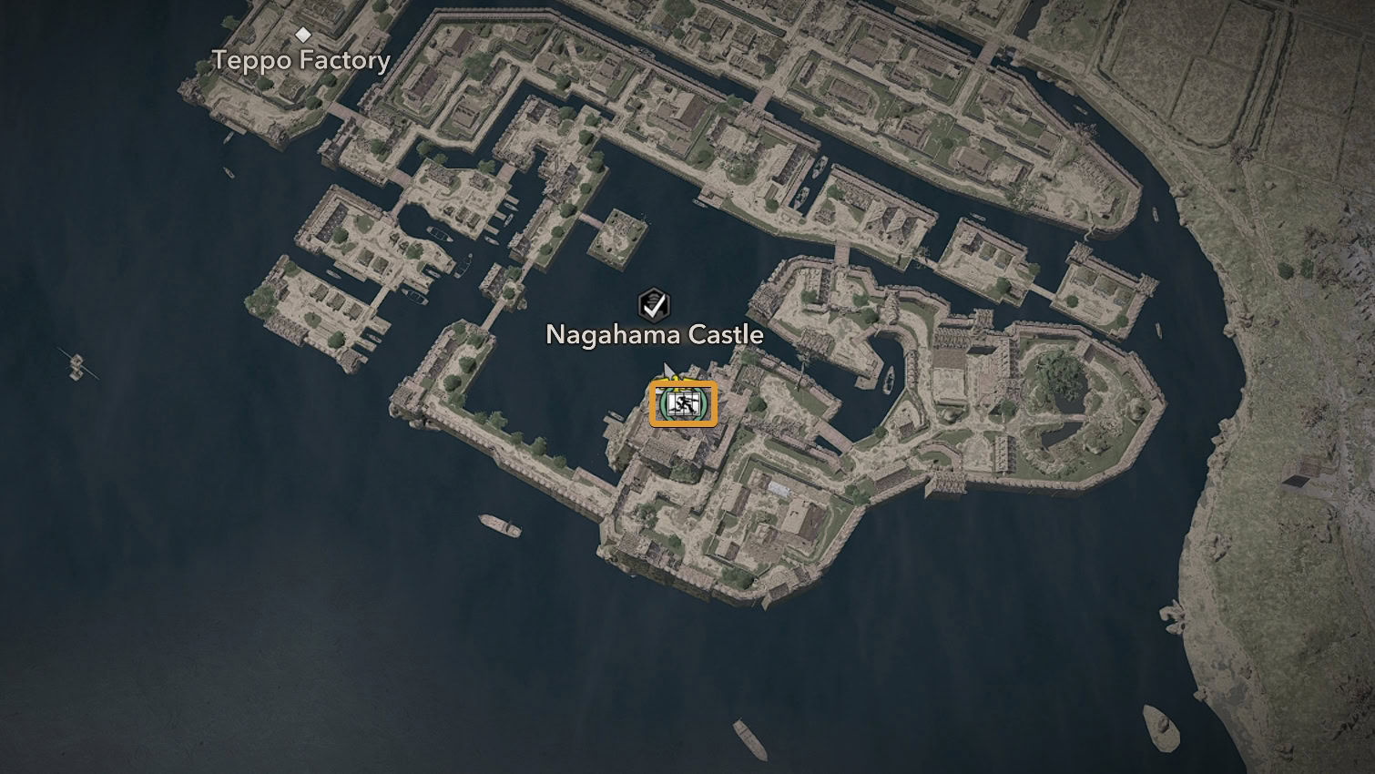 Nagahama Castle Omi Kano Painting Location Zoom 4
