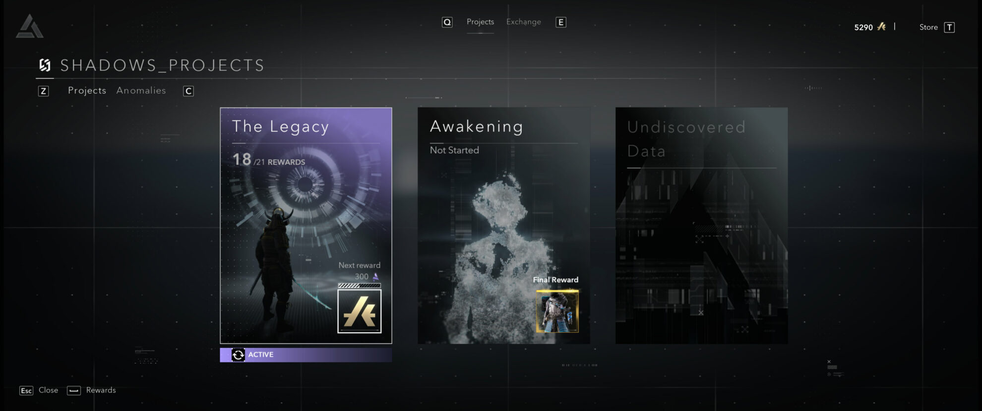 Projects in AC Shadows