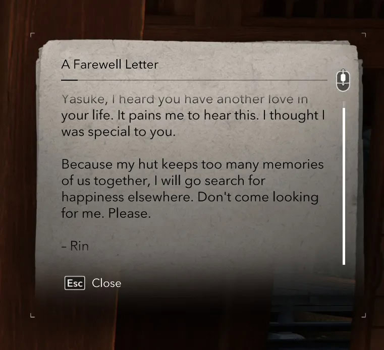 Rin Farewell Latter