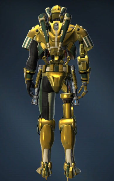 Series 79 Aureate Cybernetic Armor Set - Back