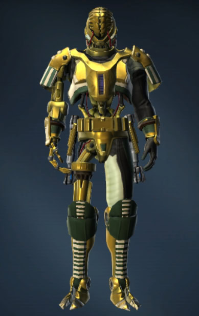 Series 79 Aureate Cybernetic Armor Set - Front