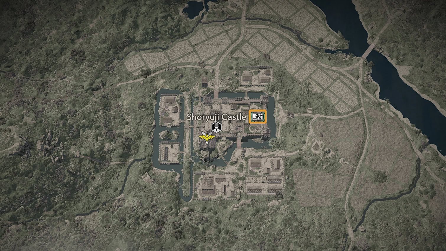 Shoryuji Castle Kano Painting Location Zoom 4