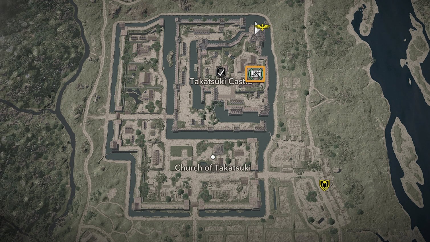 Takatsuki Castle Kano Painting Location Zoom 4