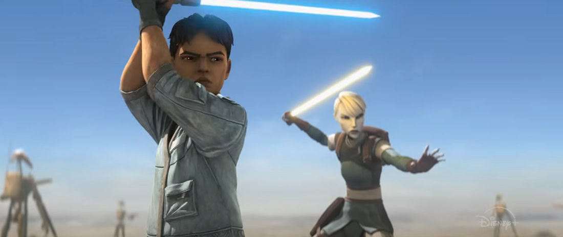Ventress and young Jedi