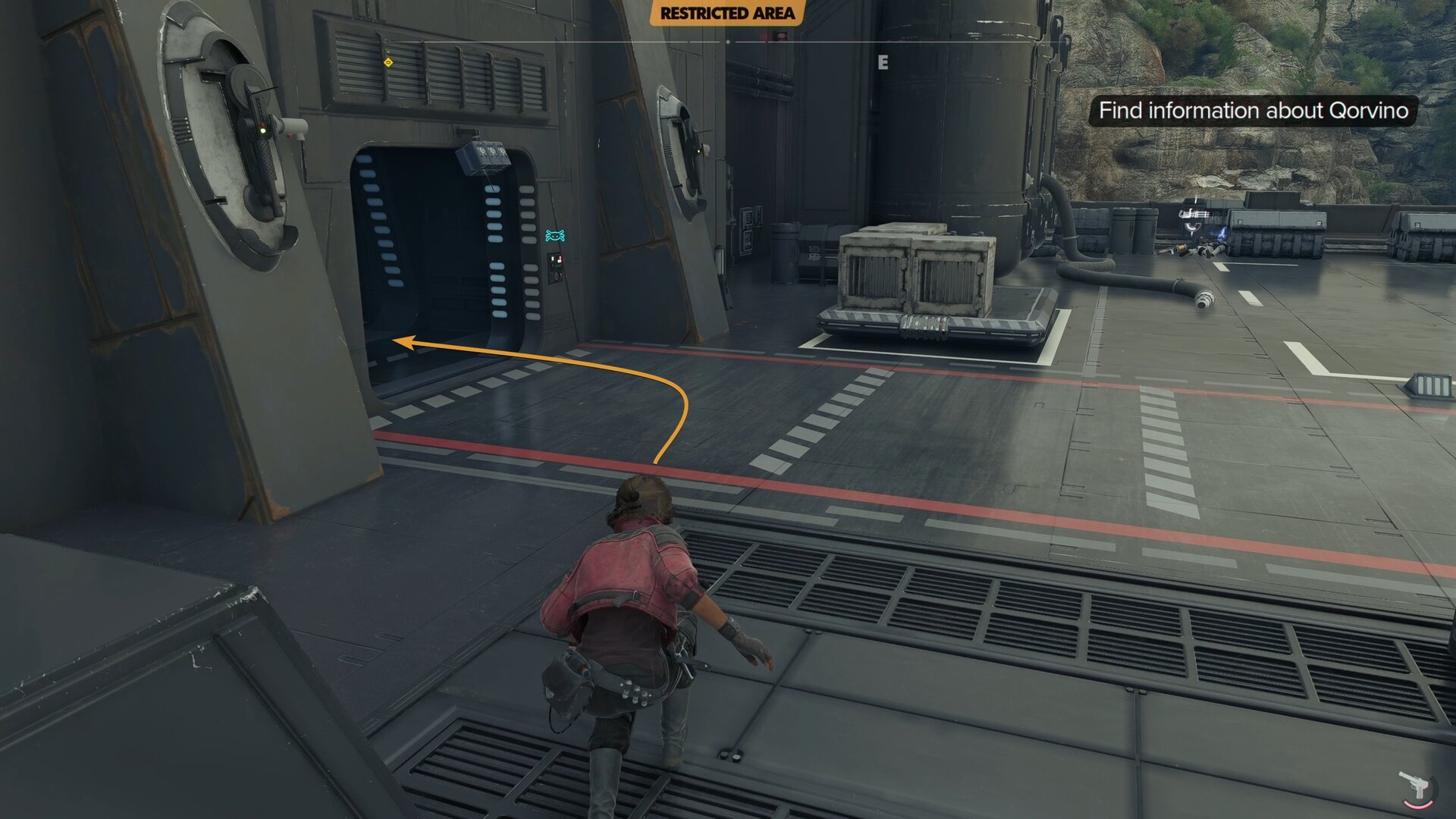 Go past the sliced door research station 57
