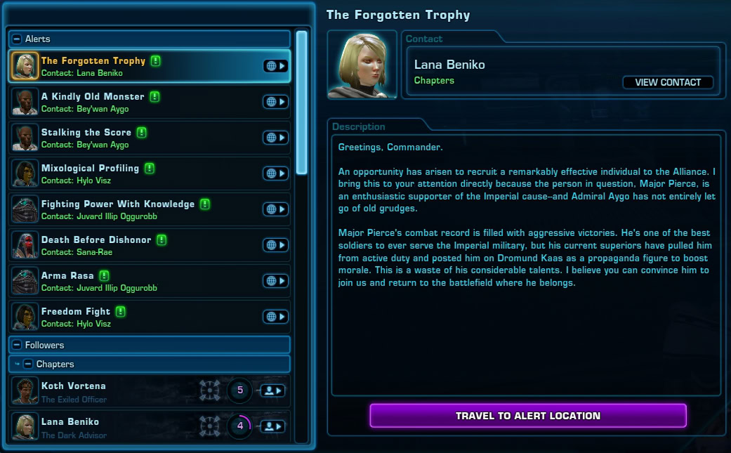 The Forgotten Trophy (Major Pierce recruitment)