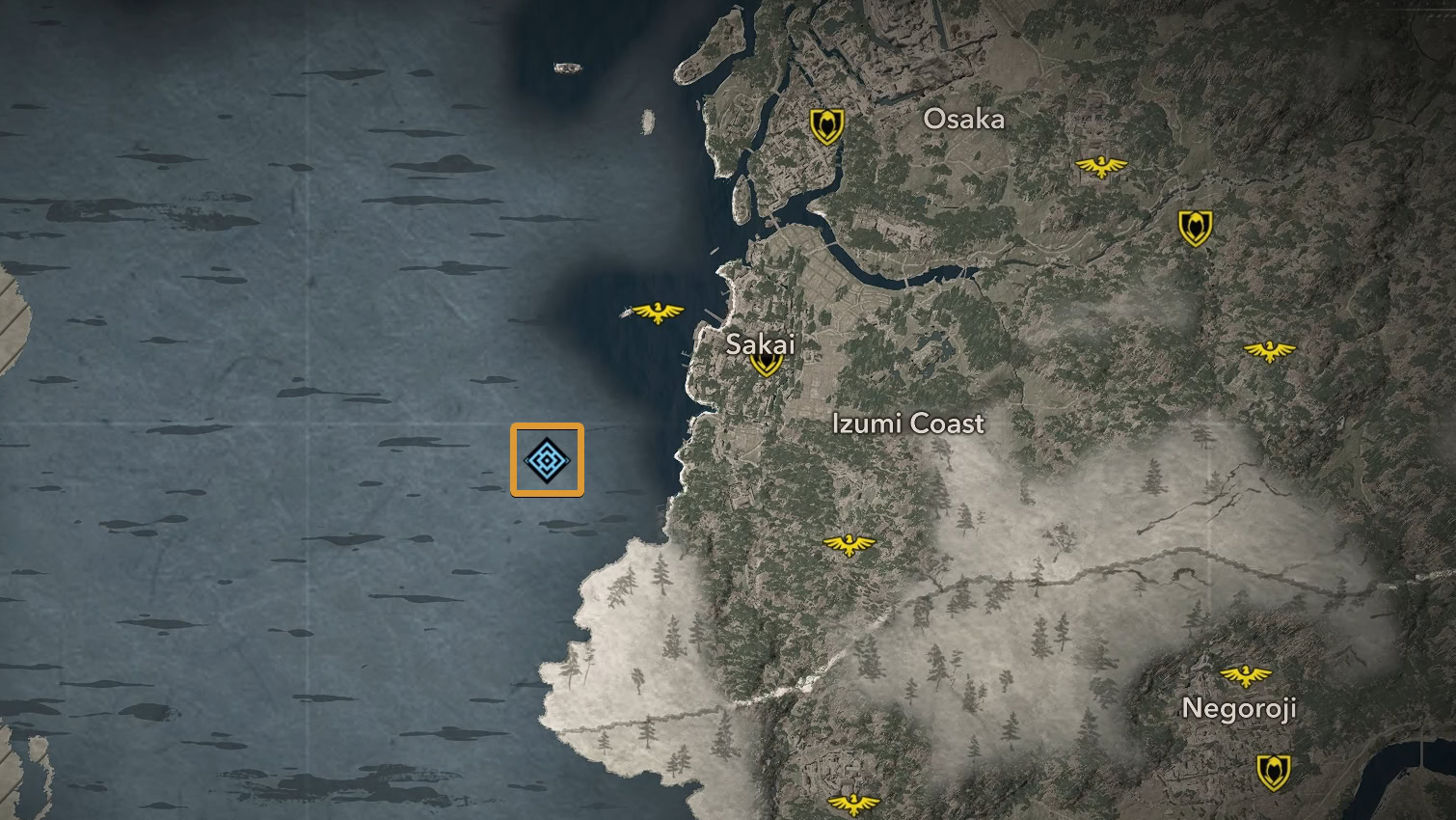 Destroy the Research Boat Location Map