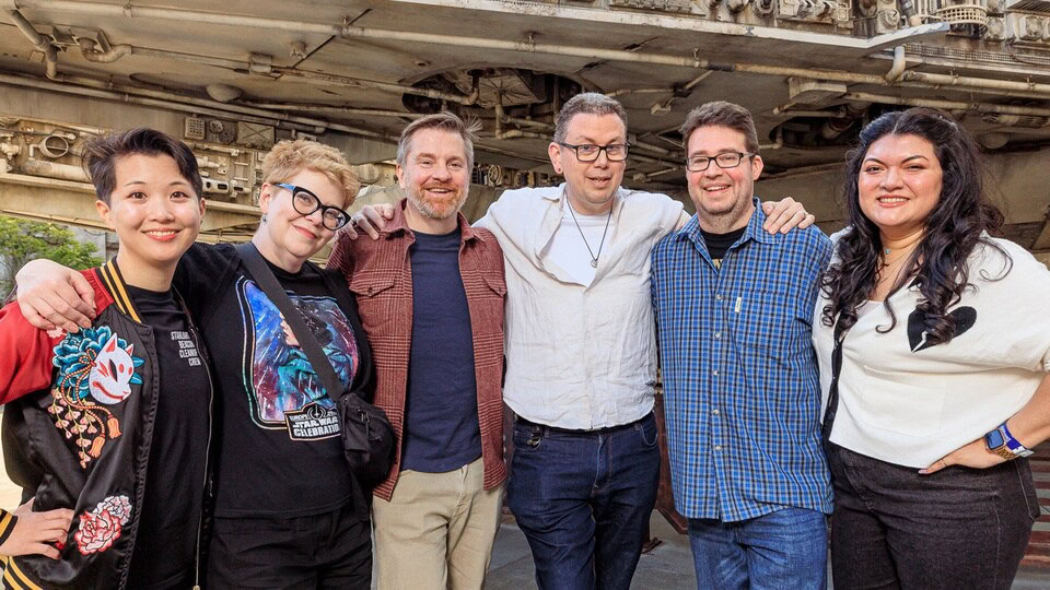 Lydia Kang, Claudia Gray, Charles Soule, Cavan Scott, George Mann, Zoraida Córdova (Left to right)