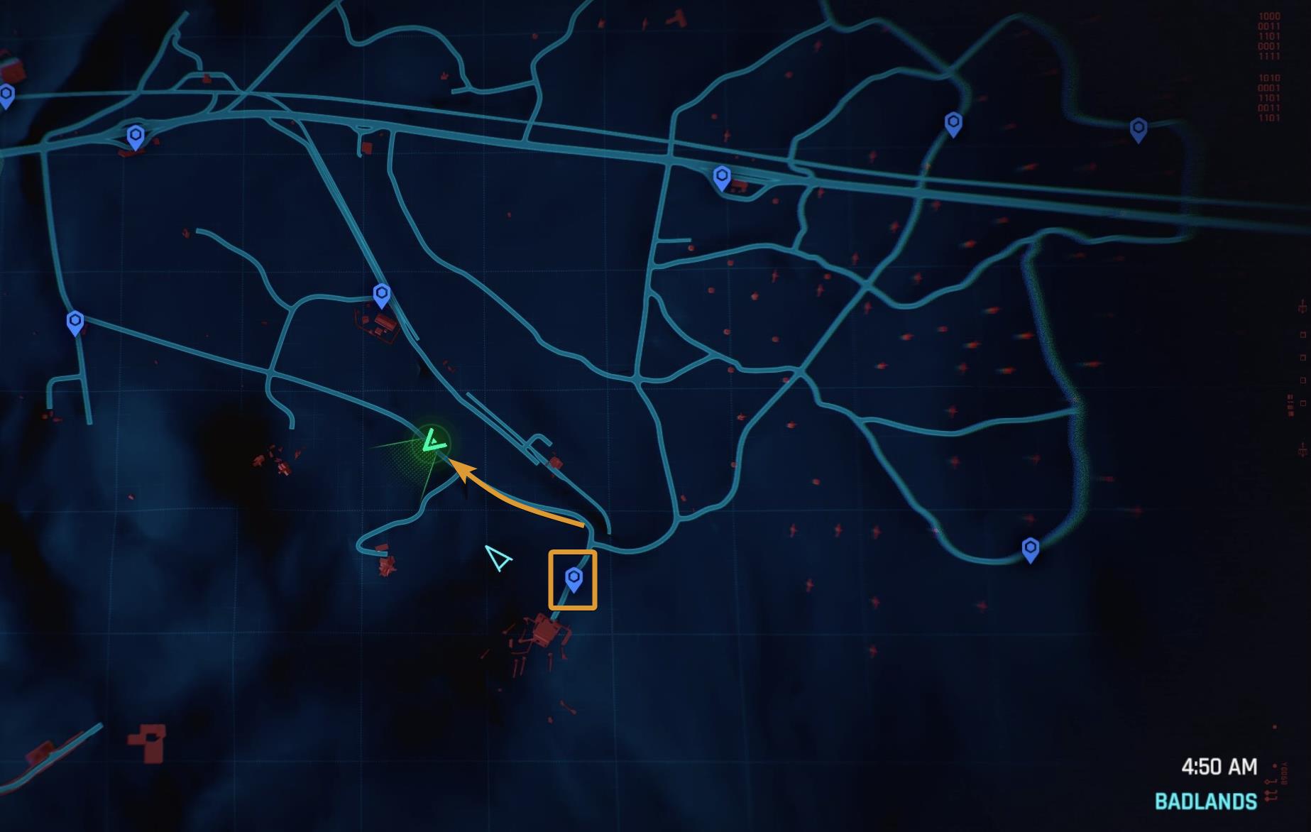 Map of the next location from the puzzle