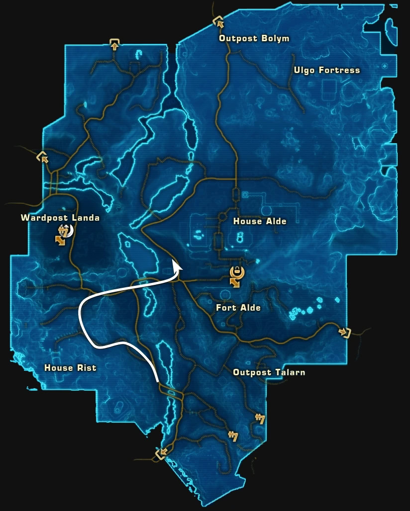 The Last of His Kind Path Progress Map of Alderaan