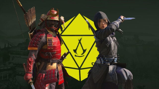 AC Shadows DnD Builds Yellow d20 Green Background Featured v1