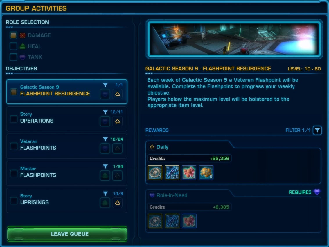 Flashpoint Resurgence Queue