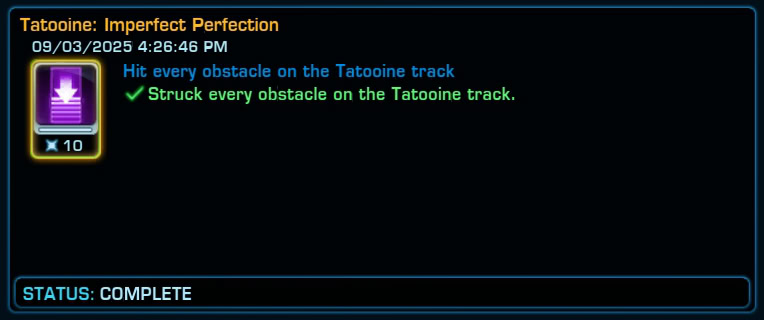Tatooine - Imperfect Perfection Achievement
