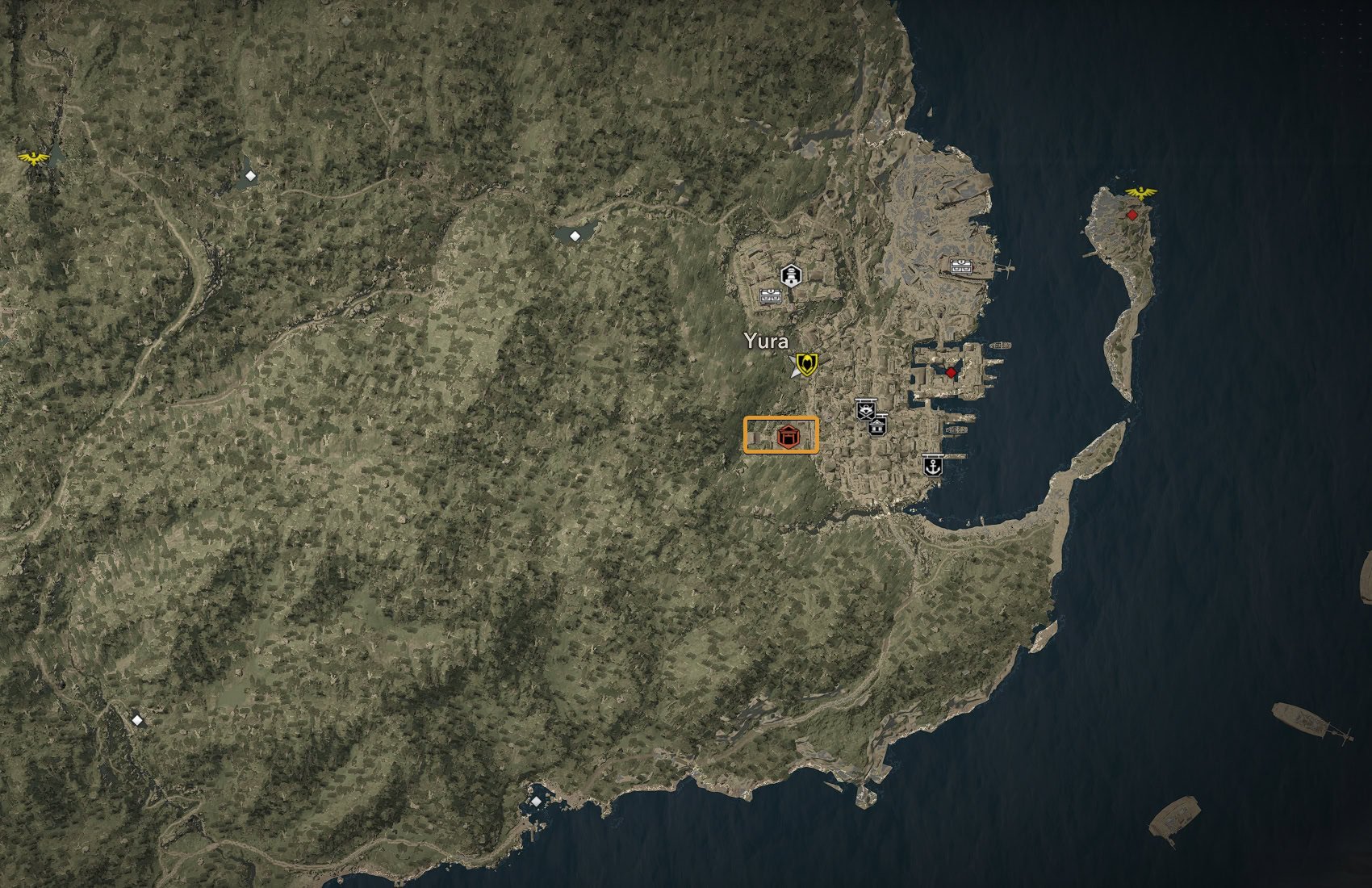 Yura Minato Shrine Map Location