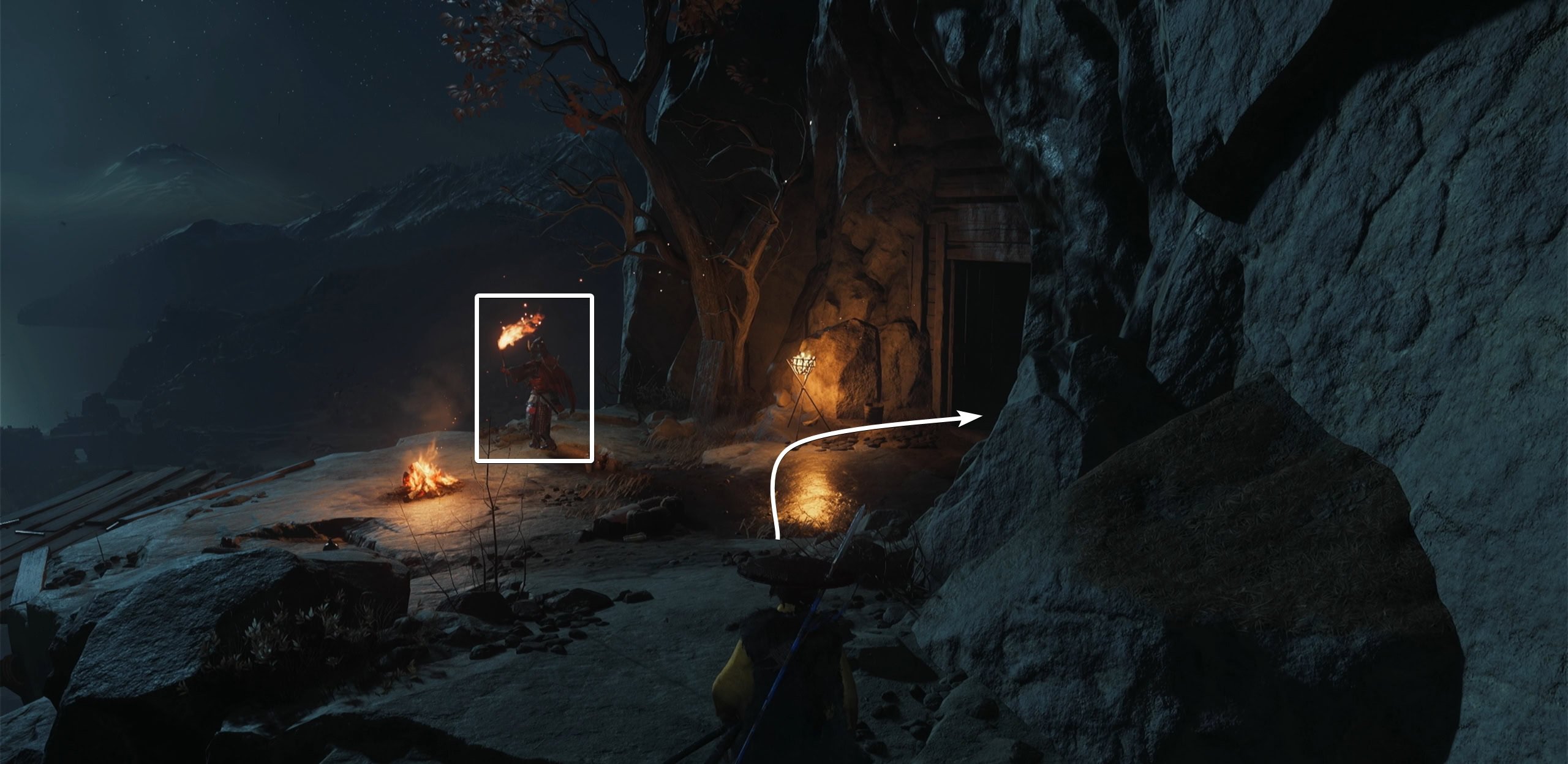 Assassinate the raider and go into the tunnel