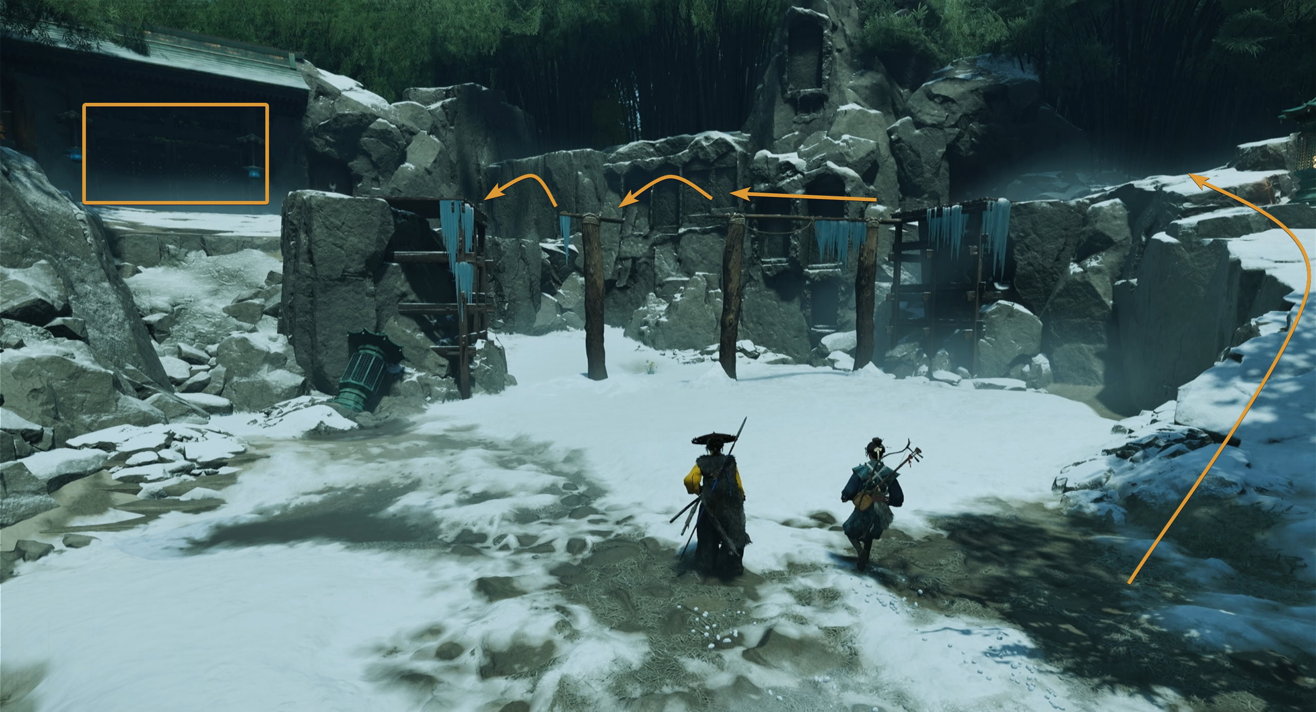 Bamboo Forest Path Platform