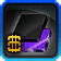 Black and Metallic purple Dye Module Icon
