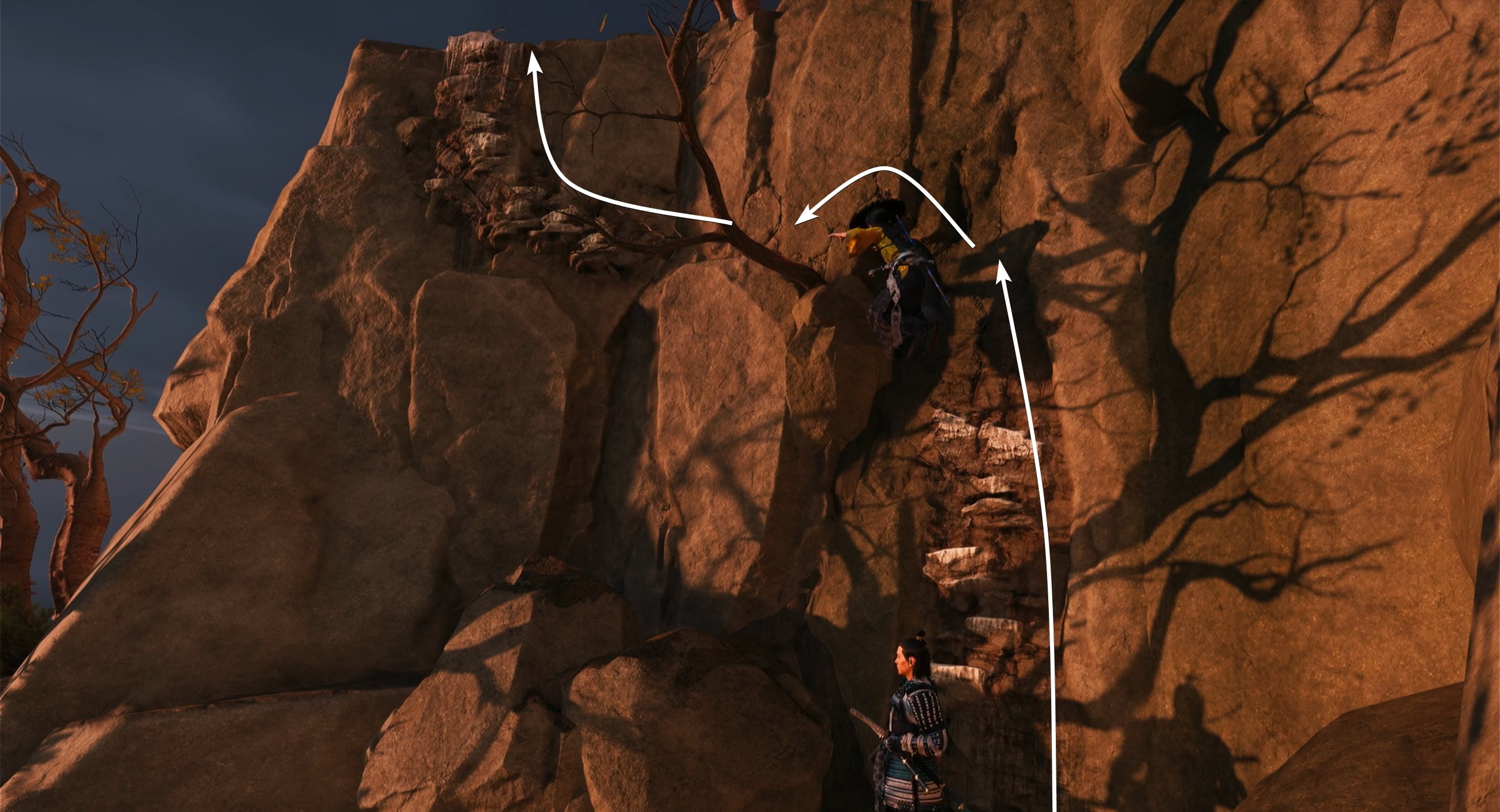 Continue climbing up the mountain to the Azure Wind Shrine