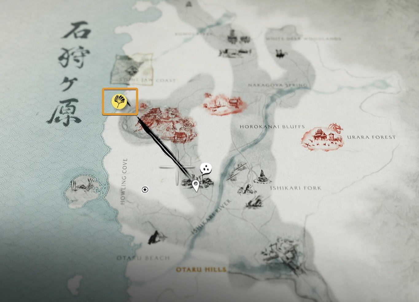 Meet Jubei at the Coast Map