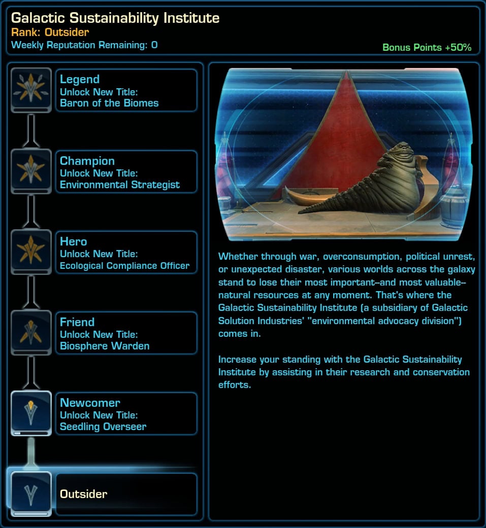 Galactic Sustainability Institute Track