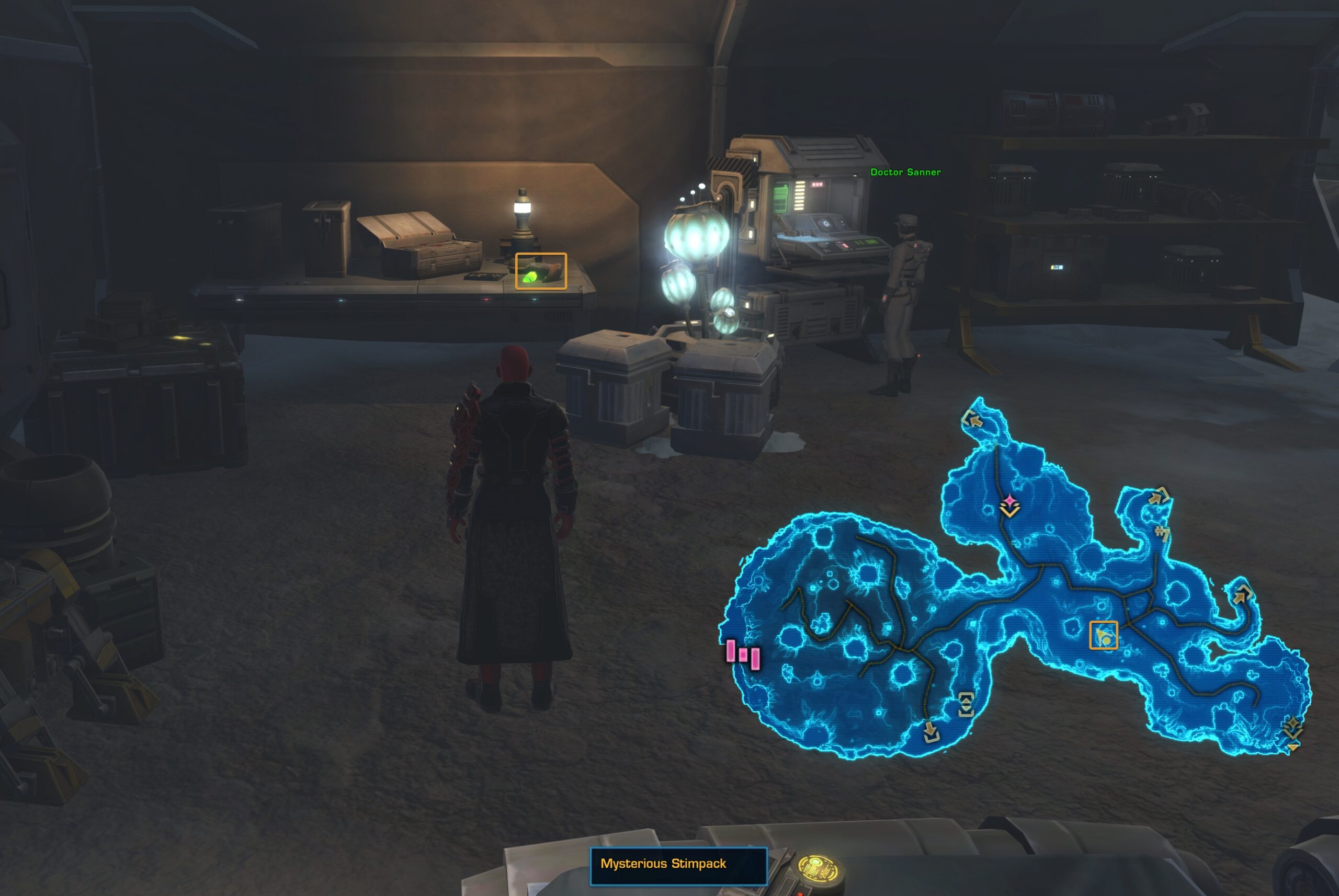 Mysterious Stimpack Glacial Camp Map visible