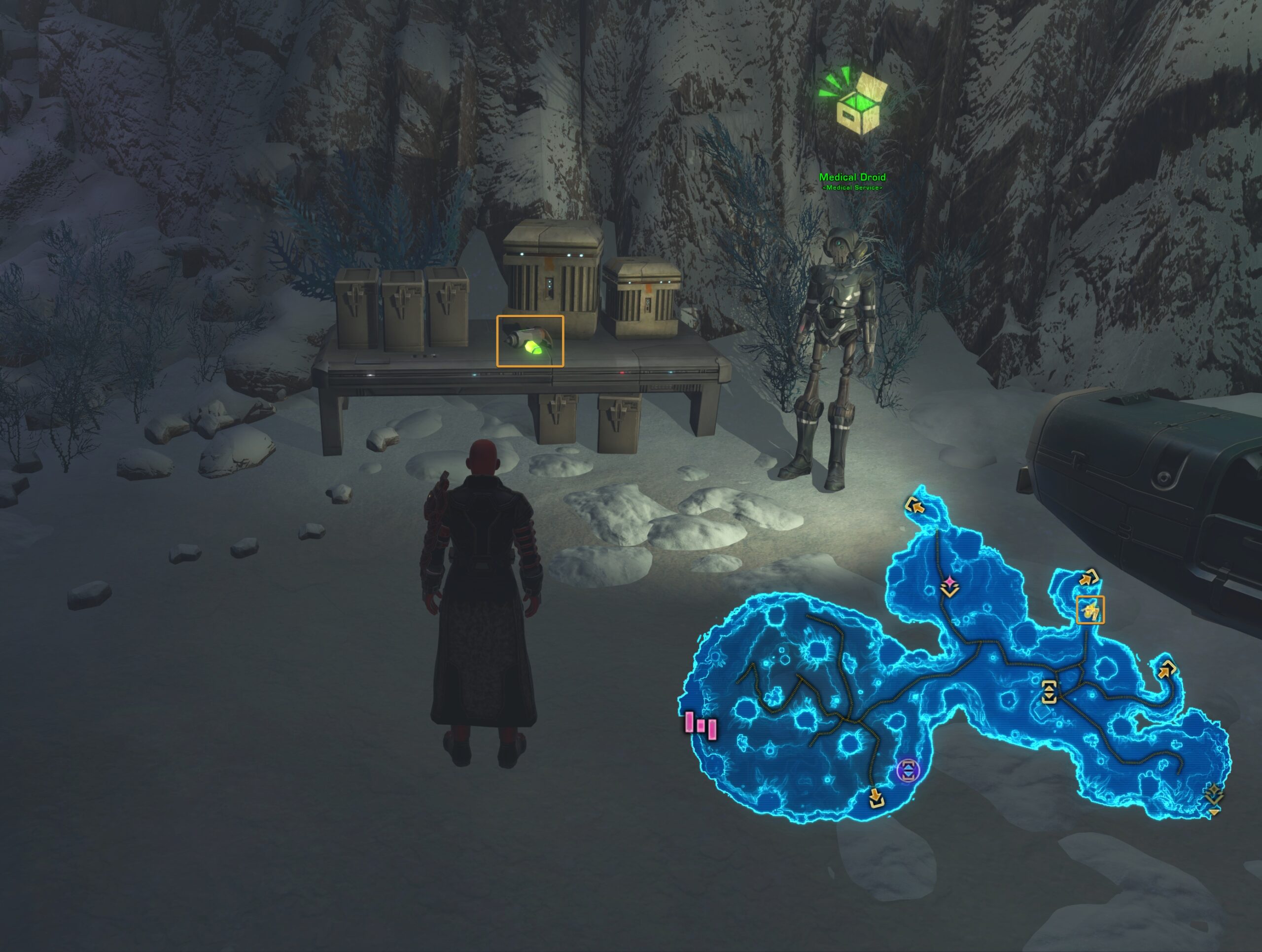 Mysterious Stimpack Glacial Medical Droid Map