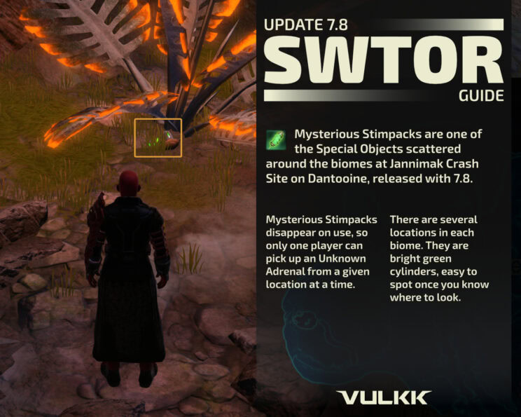 Mysterious Stimpack Guide and Locations at Dantooine Crash Site in SWTOR