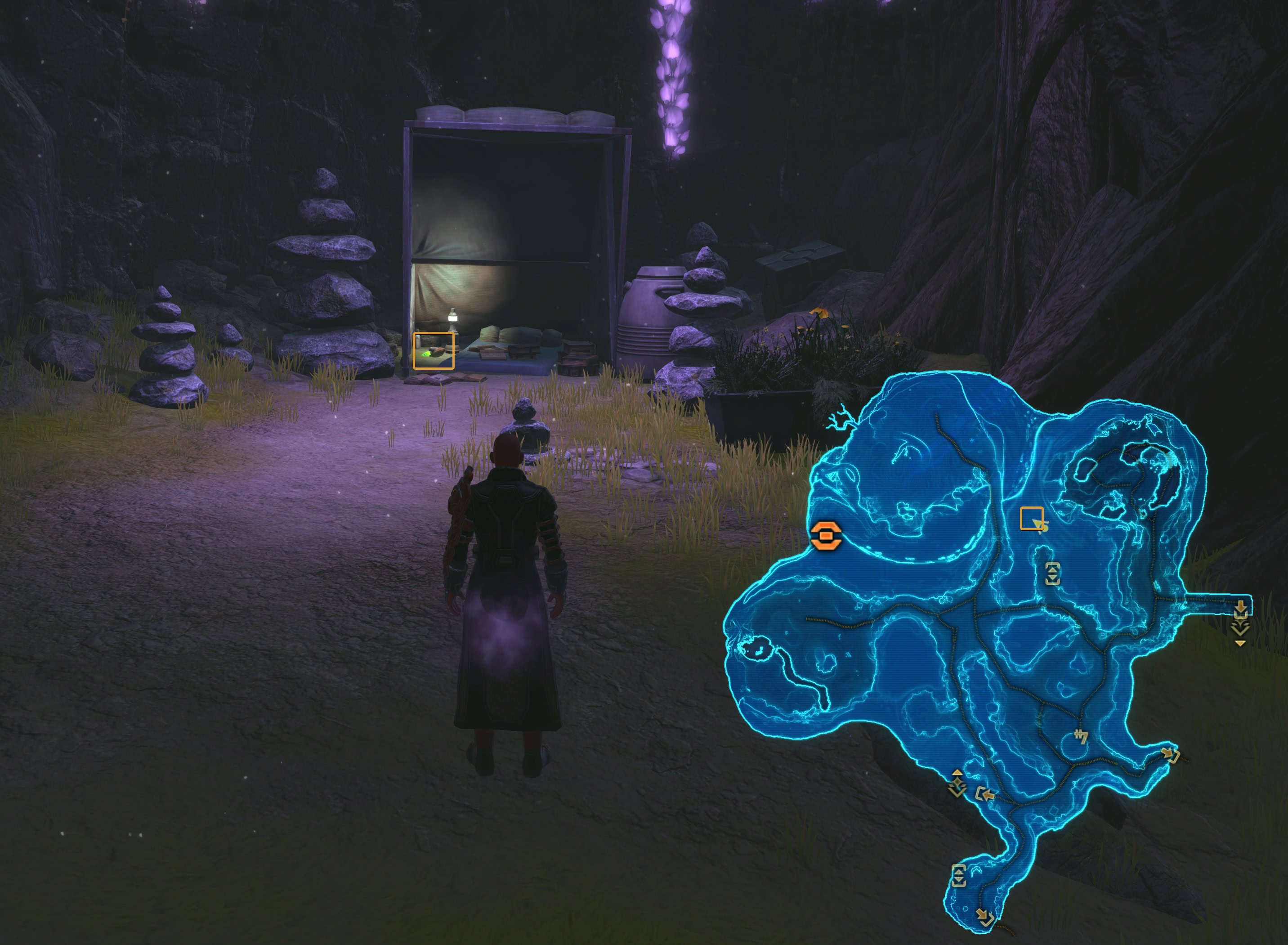 Mysterious Stimpack North of Sporefall Access C Map